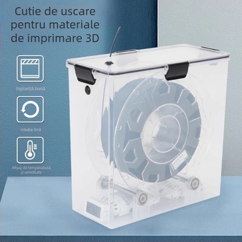 Cutie de uscare pentru materiale de imprimare 3D, capacitate 1 kg, consumabile PLA, PETG depozitare sigilată, protecție împotriva prafului și umezelii
