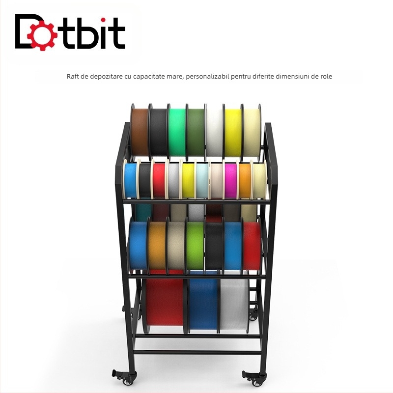 Dotbit suport de stocare pentru consumabilele imprimantei 3D, compatibil cu tăvi cu diametrul 150/200/250/300 mm, ușor de mutat.