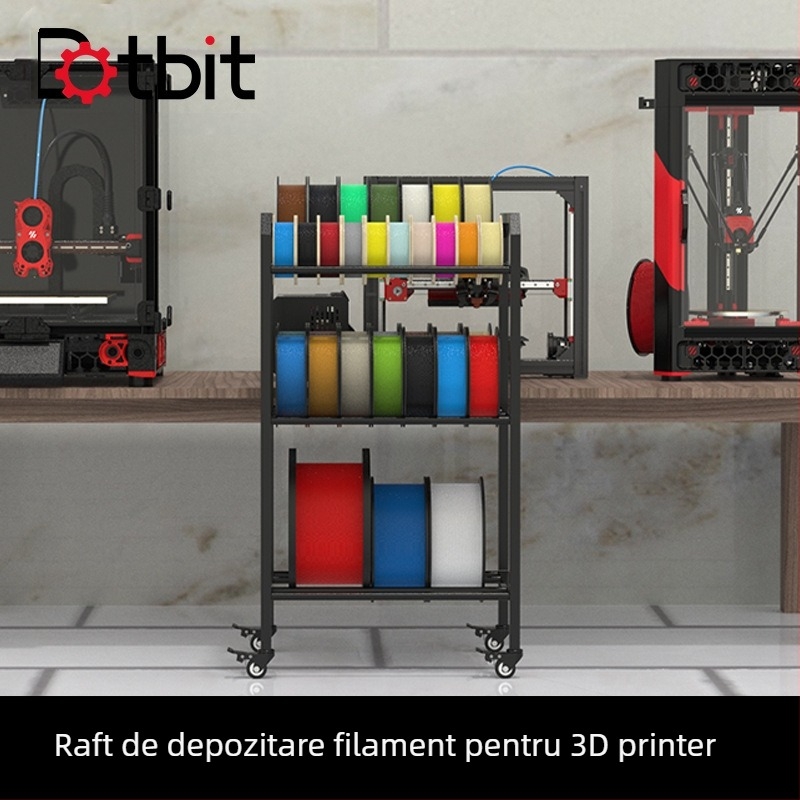 Dotbit suport de stocare pentru consumabilele imprimantei 3D, compatibil cu tăvi cu diametrul 150/200/250/300 mm, ușor de mutat.