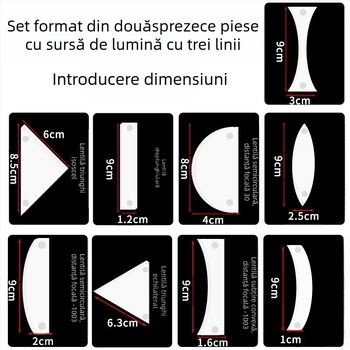Liuxin Sursă de lumină cu atracție magnetică, set de 12 piese pentru experimente optice în fizică pentru gimnaziu