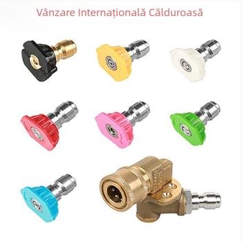 Pistol de apă de înaltă presiune cu reglaj în 7 trepte, adaptor cu reglaj unghiular în 5 trepte, cupru pur, 4500 psi