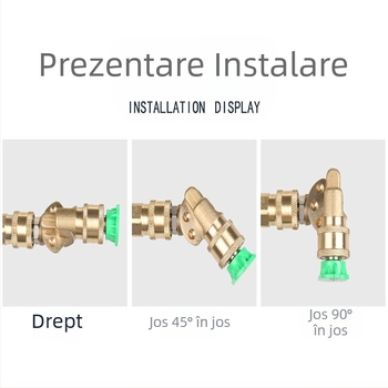 Pistol de apă de înaltă presiune cu reglaj în 7 trepte, adaptor cu reglaj unghiular în 5 trepte, cupru pur, 4500 psi