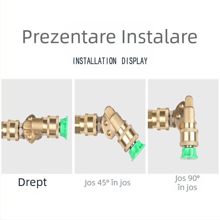 Pistol de apă de înaltă presiune cu reglaj în 7 trepte, adaptor cu reglaj unghiular în 5 trepte, cupru pur, 4500 psi