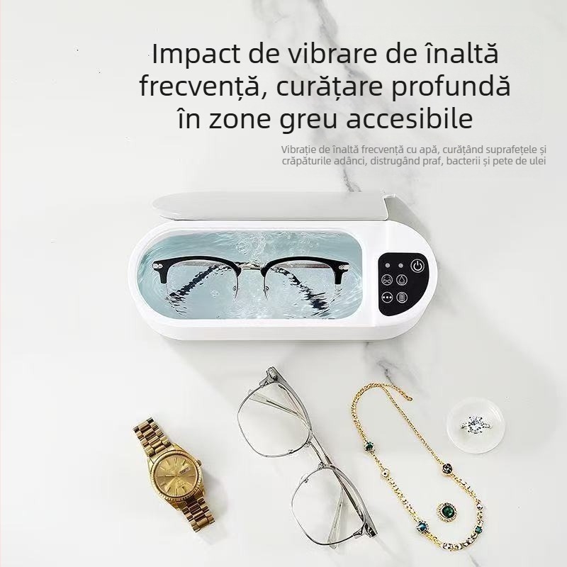 Curățator ultrasonic pentru ochelari, bijuterii, aparate ortodontice și lentile de contact — alimentare USB, 5V, 50W, capacitate 300 ml
