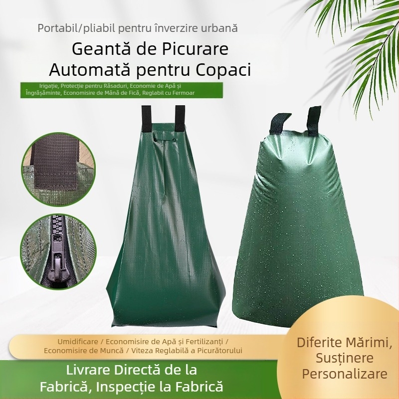 Sac de picurare pentru irigarea exterioară a arborilor (PE/PVC), irigare cu economie de apă pentru înverzire municipală
