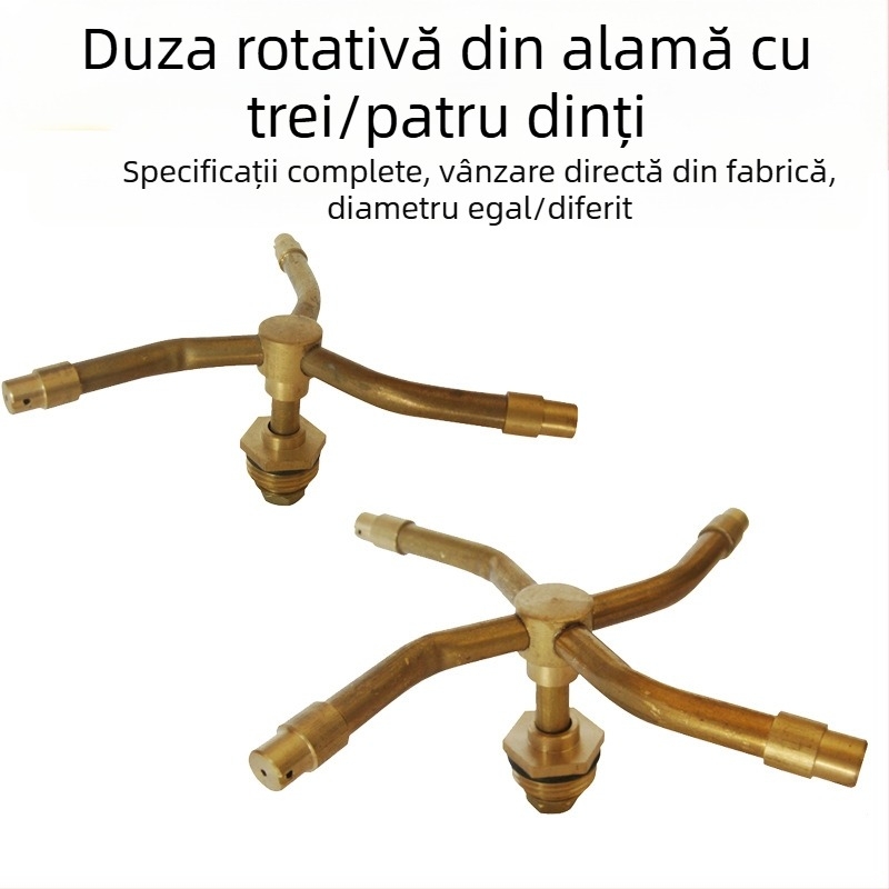 Cap de aspersor din cupru, cu mai multe duze, rotativ, pentru irigarea gazonului
