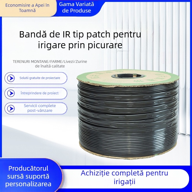 Bandă de irigare prin picurare Patch-Type cu două găuri pentru sere (legume, ardei, căpșuni) – Golden Autumn