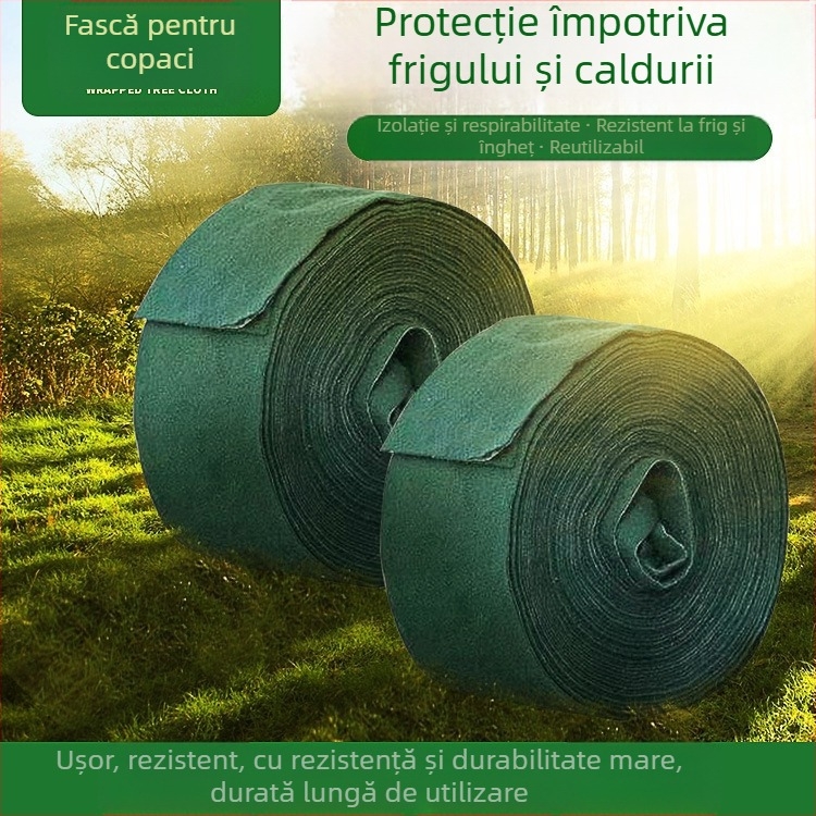 Set de înfășurare pentru pomi cu funie de legare, poliester, protecție termică de iarnă pentru pomi fructiferi și arbuști