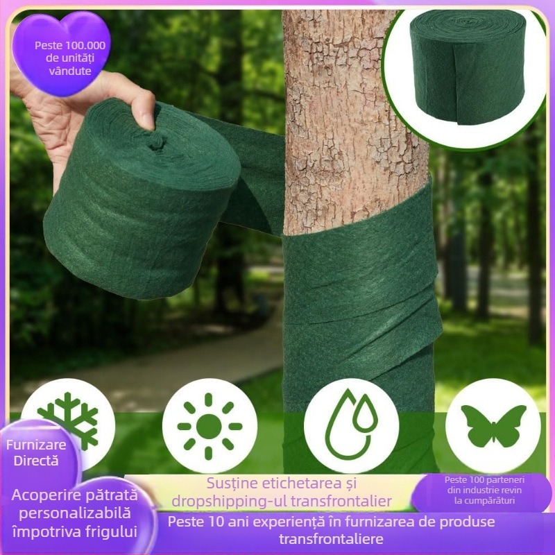 Set de înfășurare pentru pomi cu funie de legare, poliester, protecție termică de iarnă pentru pomi fructiferi și arbuști