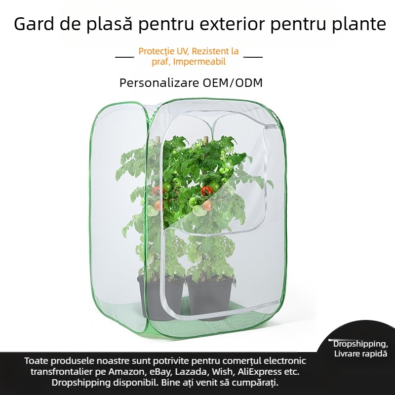 Plasă pentru plante, exterior – protecție împotriva dăunătorilor și păsărilor pentru fructe, legume, flori și plante aromatice