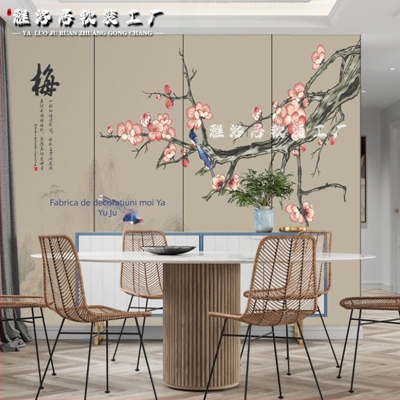 Acoperire de perete cu broderie, stil Chinezesc nou, rezistent la umiditate, premium, de la Yaliju Soft Furnishings