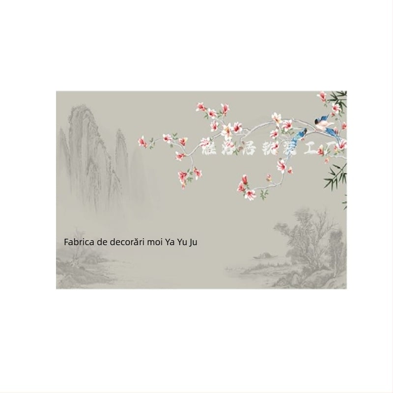 Acoperire de perete cu broderie, stil Chinezesc nou, rezistent la umiditate, premium, de la Yaliju Soft Furnishings