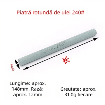 Soochow Mill Bandă de piatră de ulei cu carbid de siliciu – formă circulară/triangulară, pentru jad, jadit, agat, chihlimbar și jad metalic