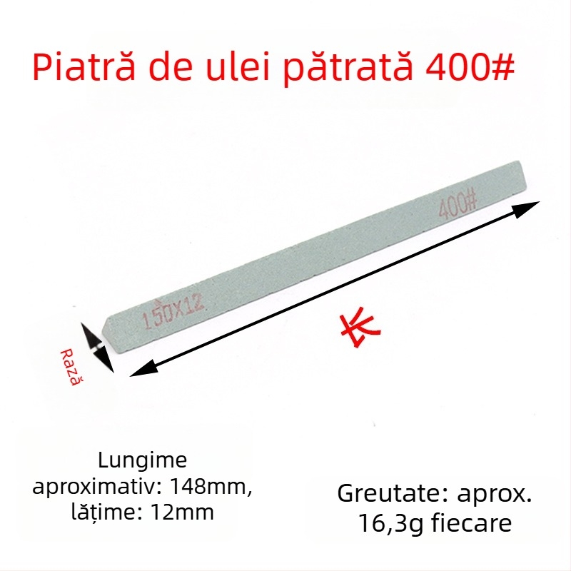 Soochow Mill Bandă de piatră de ulei cu carbid de siliciu – formă circulară/triangulară, pentru jad, jadit, agat, chihlimbar și jad metalic
