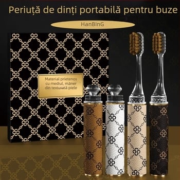 Han Bing K221 periuță de dinți manuală pentru adulți, set cadou cu 4 bucăți