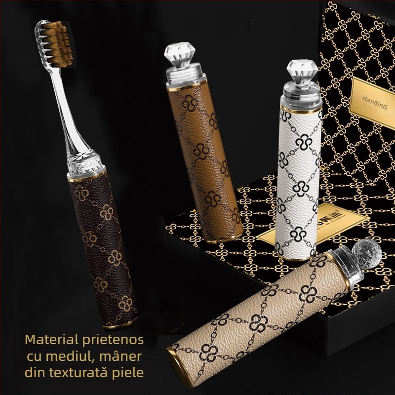 Han Bing K221 periuță de dinți manuală pentru adulți, set cadou cu 4 bucăți