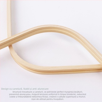 Ramă pătrată din bambus pentru broderie în cruce, stil chinezesc