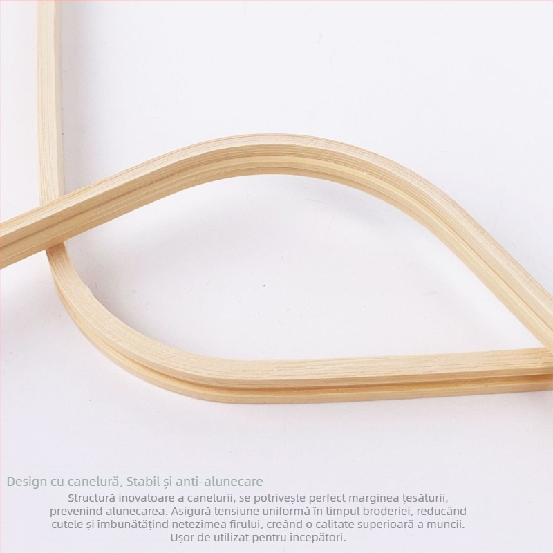 Ramă pătrată din bambus pentru broderie în cruce, stil chinezesc