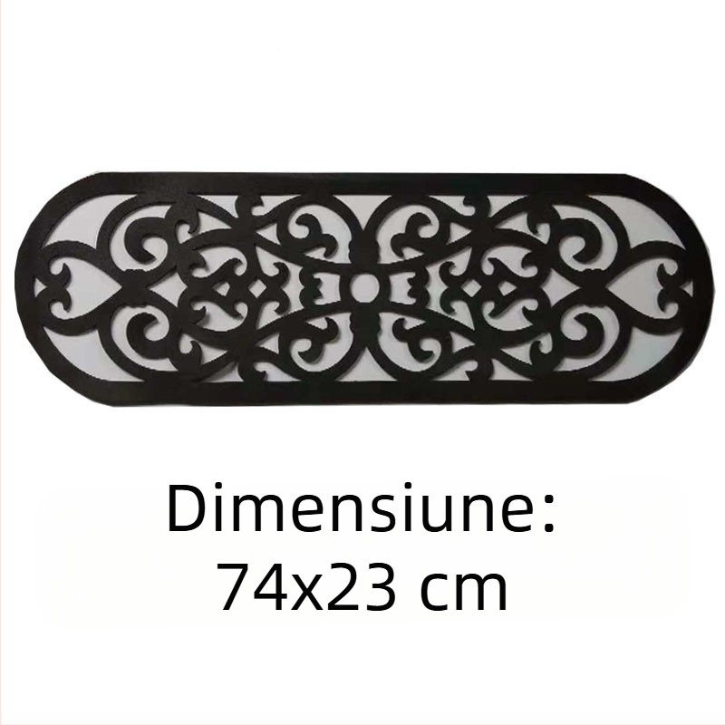 Covoraș de scări din cauciuc cu model geometric, formă pătrată, stil modern minimalist