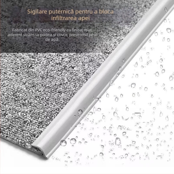 Profil de margine autoadeziv din PVC pentru covoare și podele – design plat, modern