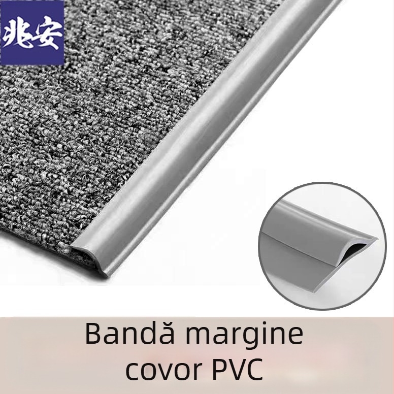 Profil de margine autoadeziv din PVC pentru covoare și podele – design plat, modern