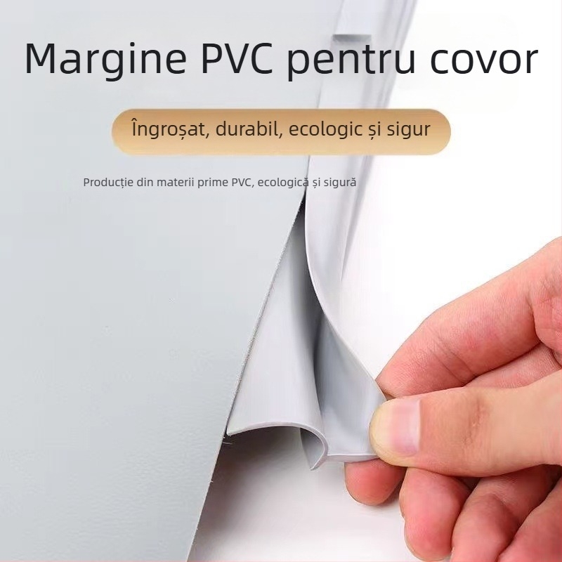 Profil de margine autoadeziv din PVC pentru covoare și podele – design plat, modern