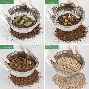 Sită pentru sol cu sită de compost demontabilă și separare a impurităților (Cod: TRS001; Brand: Other; Importat: Nu)