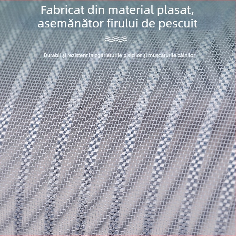 ZQ perdea de ușă anti-țânțari cu plasă diamantată, închidere magnetică auto-adezivă, deschidere laterală pentru vară, model nou pentru dormitor, Velcro bidirețional