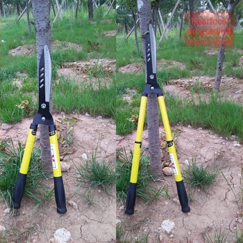 Foarfece telescopice de grădină cu mâner din țeavă de oțel, oțel 65Mn, diametru de tăiere 1–10 mm, greutate 1,2 kg, marcă German help