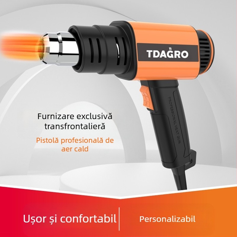 Pistol cu aer cald digital reglabil, 2000W, 220-240V, 50-650°C, Protecție la supraîncălzire