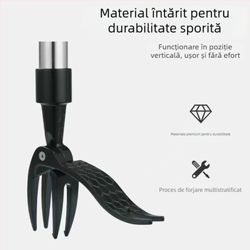 Unealtă manuală de plivit din oțel inoxidabil, cu design în picioare – utilizare dublă