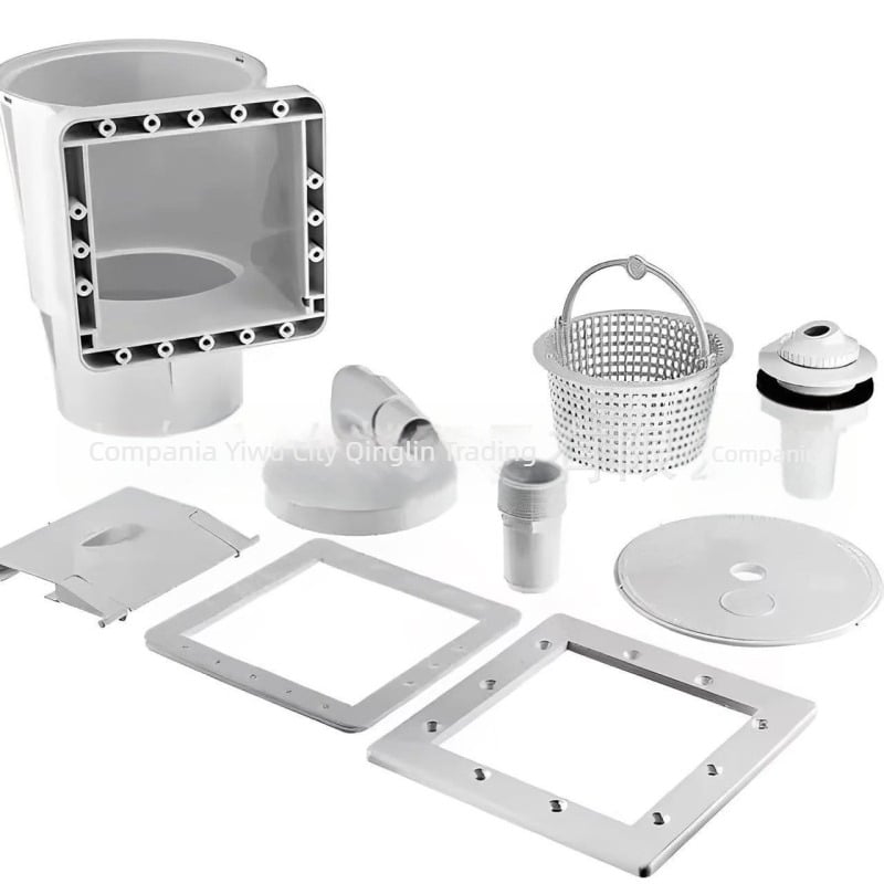 Skimmer pentru piscină - material PC, plutitor, montaj pe perete, filtru pentru deșeuri, destinat înotului