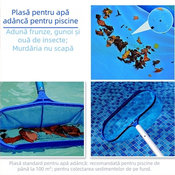 Yutong Plasă de curățare pentru piscină cu buzunar profund