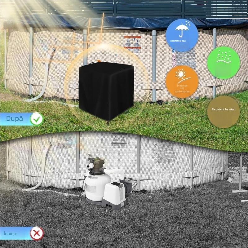 Capac pentru pompă de filtrare a piscinei, material Oxford, brand 88, stil modern minimalist, design independent, configurație cilindrică goală