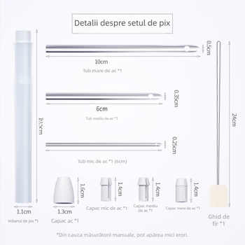 Unealtă punch needle reglabilă cu mai multe ace și tub; Brand: airo; Importat: Nu; Logo: Tipărit