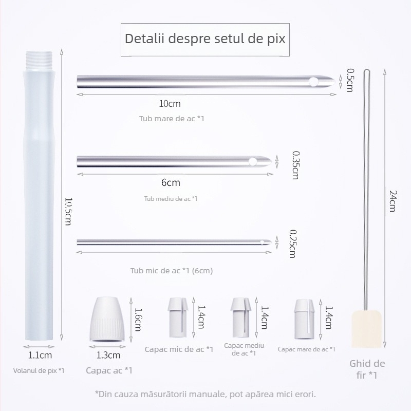 Unealtă punch needle reglabilă cu mai multe ace și tub; Brand: airo; Importat: Nu; Logo: Tipărit