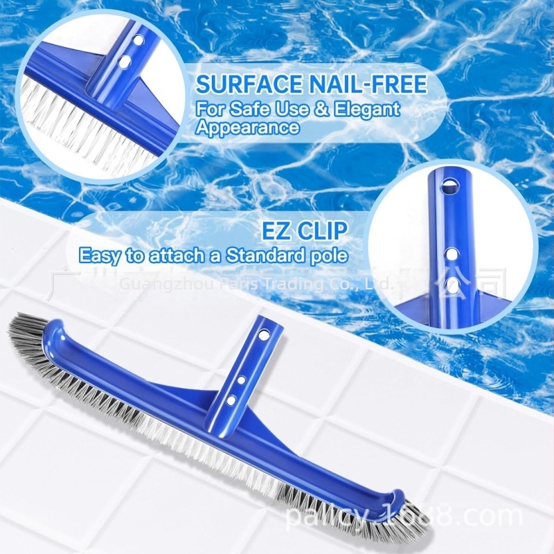 Perie de curățare a piscinei pentru pereți și fund cu design unghiular