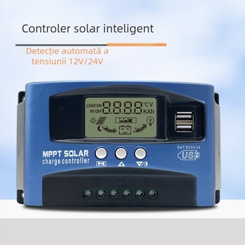 Controler MPPT solar 48V, 30–100 A pentru panouri fotovoltaice și iluminat stradal inteligent