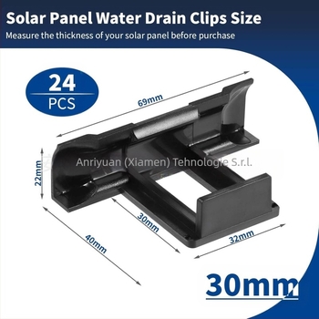 Clip de drenaj pentru fotovoltaice, aliaj de aluminiu, ISO 9001, 7 g, turnare prin injecție