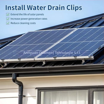 Clip de drenaj pentru fotovoltaice, aliaj de aluminiu, ISO 9001, 7 g, turnare prin injecție