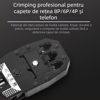 Set de unelte pentru crimpare cablu de rețea RJ45 Cat5/Cat6