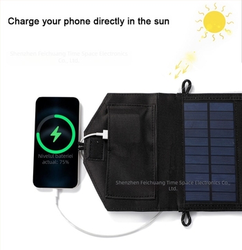 Panou solar portabil 20W, încărcător USB 5V, dimensiuni 180×125×50 mm, celulă fotovoltaică, FCC certificat