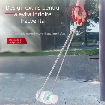 Clește lung din oțel inoxidabil pentru prinderea gunoiului și a lemnelor – anti-derapant, potrivit pentru gospodării rurale, lucrători de salubritate și curățarea litoralului