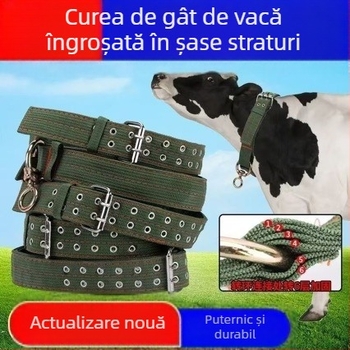 Guler de gât pentru bovine, halter și funie, universal pentru creșterea animalelor