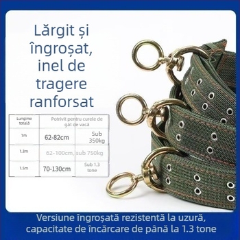 Guler de gât pentru bovine, halter și funie, universal pentru creșterea animalelor