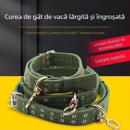 Guler de gât pentru bovine, halter și funie, universal pentru creșterea animalelor