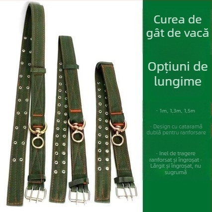 Guler de gât pentru bovine, halter și funie, universal pentru creșterea animalelor
