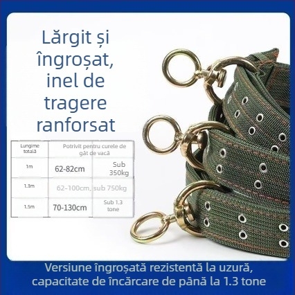 Guler de gât pentru bovine, halter și funie, universal pentru creșterea animalelor