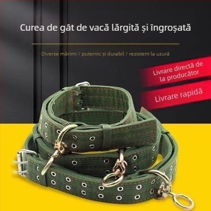 Guler de gât pentru bovine, halter și funie, universal pentru creșterea animalelor