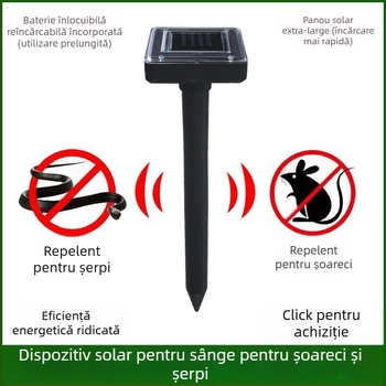 Repelent ultrasonic pentru șoareci, model 6955, reîncărcabil, carcasă ABS, 1.2V